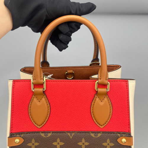 Louis Vuitton Fold Tote PM Monogram Brown Red