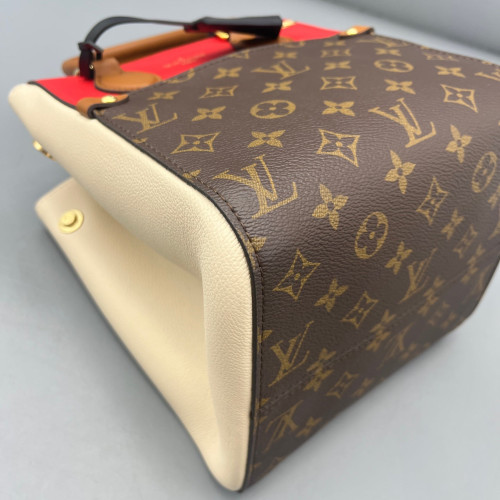 Louis Vuitton Fold Tote PM Monogram Brown Red