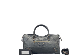 Balenciaga Large City Arena Lambskin Grey