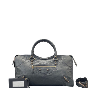 Balenciaga Large City Arena Lambskin Grey
