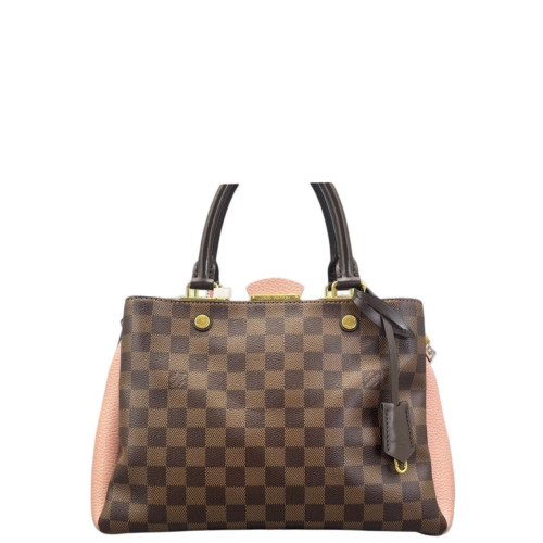 Louis Vuitton Cuir Taurillon Brittany Damier Ebene Brown Pink