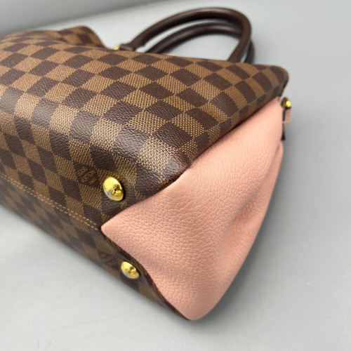 Louis Vuitton Cuir Taurillon Brittany Damier Ebene Brown Pink