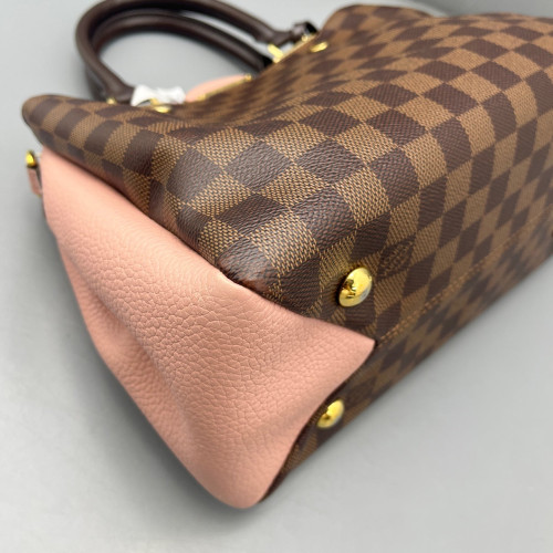 Louis Vuitton Cuir Taurillon Brittany Damier Ebene Brown Pink