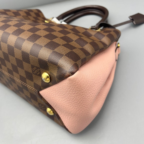 Louis Vuitton Cuir Taurillon Brittany Damier Ebene Brown Pink