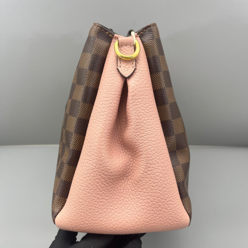 Louis Vuitton Cuir Taurillon Brittany Damier Ebene Brown Pink