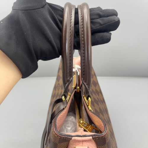 Louis Vuitton Cuir Taurillon Brittany Damier Ebene Brown Pink