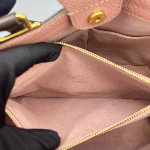 Louis Vuitton Cuir Taurillon Brittany Damier Ebene Brown Pink