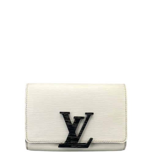 Louis Vuitton Twist Belt Chain Wallet Epi White