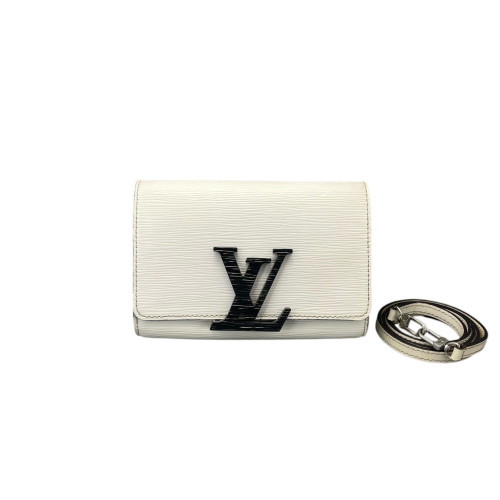 Louis Vuitton Twist Belt Chain Wallet Epi White