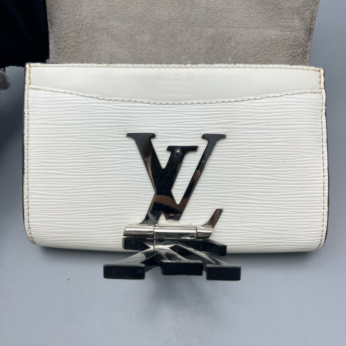 Louis Vuitton Twist Belt Chain Wallet Epi White