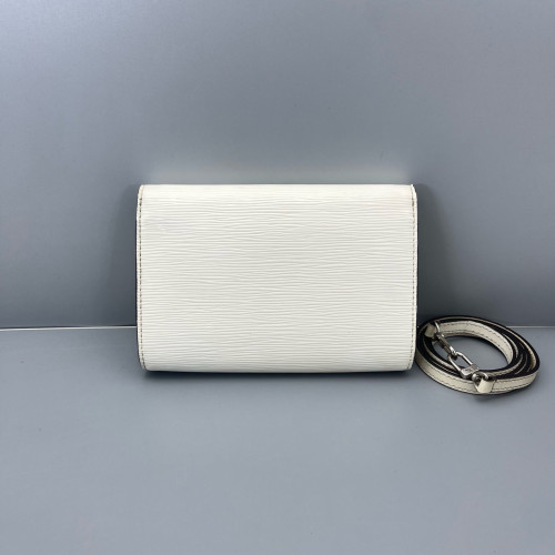 Louis Vuitton Twist Belt Chain Wallet Epi White