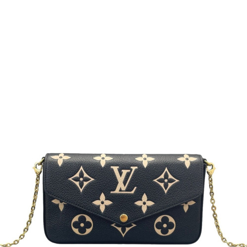 Louis Vuitton Pochette Felicie Chain Wallet Monogram Empreinte Black