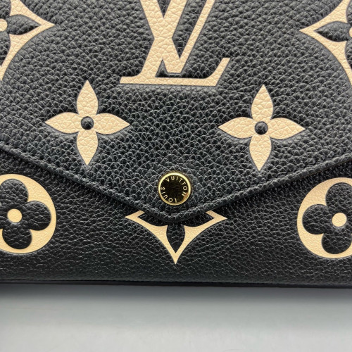 Louis Vuitton Pochette Felicie Chain Wallet Monogram Empreinte Black