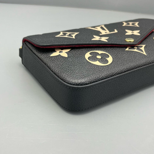 Louis Vuitton Pochette Felicie Chain Wallet Monogram Empreinte Black