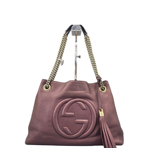 Gucci Medium Soho Shoulder Bag Calfskin Azalea