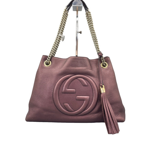 Gucci Medium Soho Shoulder Bag Calfskin Azalea