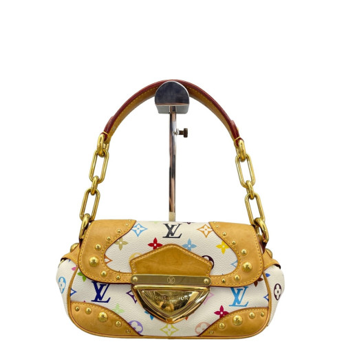 Louis Vuitton Studded Marilyn Handbag Monogram Multicolor White Cavan White