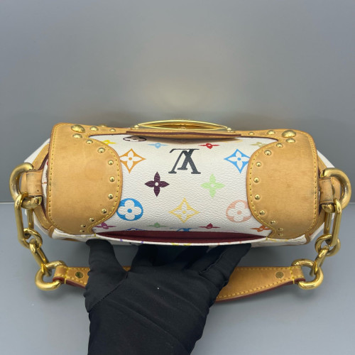 Louis Vuitton Studded Marilyn Handbag Monogram Multicolor White Cavan White