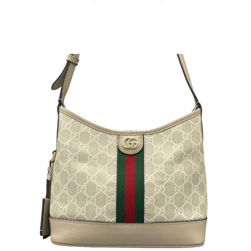 Gucci Ophidia Shoulder Bag GG Supreme Monogram Green Red Beige Mystic White