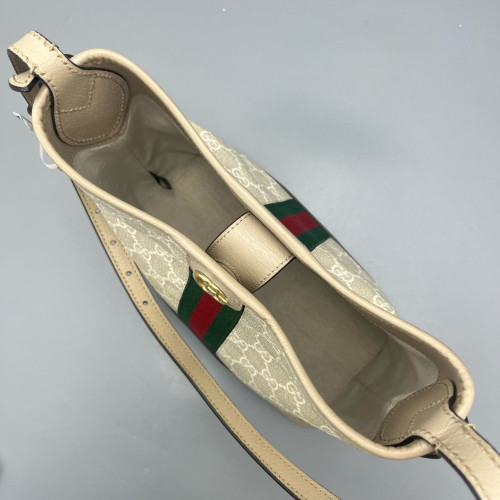 Gucci Ophidia Shoulder Bag GG Supreme Monogram Green Red Beige Mystic White