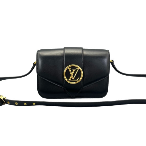 Louis Vuitton Pont 9 PM Calfskin Black