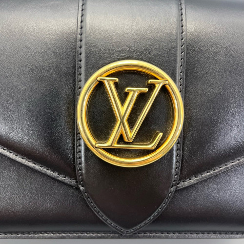 Louis Vuitton Pont 9 PM Calfskin Black