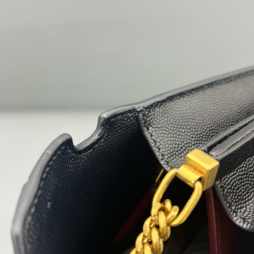Yves Saint Laurent Cassandra Chain Wallet Calfskin Black Yves Saint Laurent Cassandra Chain Wallet Calfskin Black