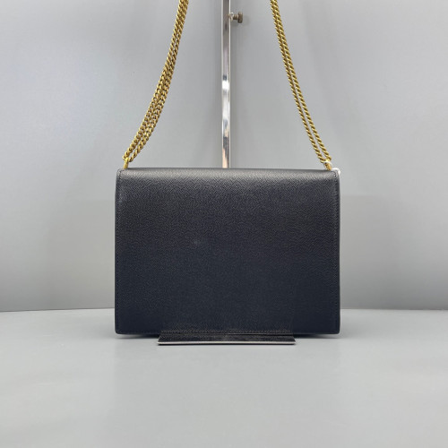 Yves Saint Laurent Cassandra Chain Wallet Calfskin Black Yves Saint Laurent Cassandra Chain Wallet Calfskin Black