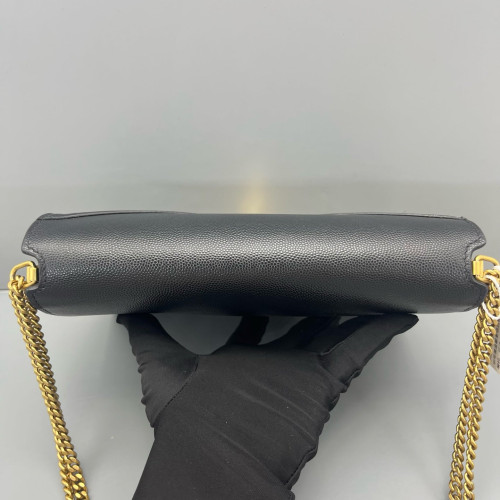 Yves Saint Laurent Cassandra Chain Wallet Calfskin Black Yves Saint Laurent Cassandra Chain Wallet Calfskin Black