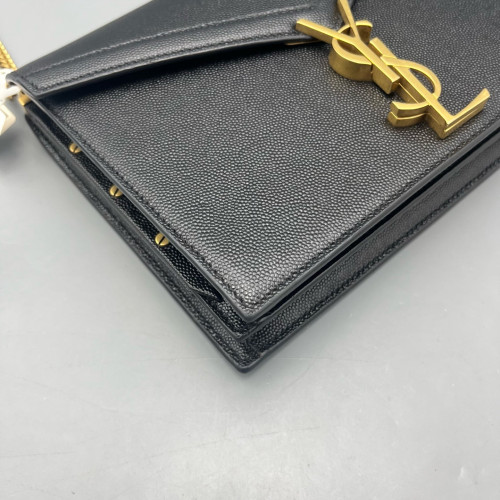 Yves Saint Laurent Cassandra Chain Wallet Calfskin Black Yves Saint Laurent Cassandra Chain Wallet Calfskin Black