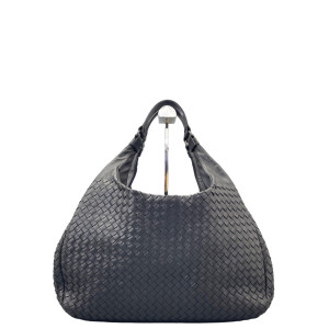 Bottega Veneta Large Campana Hobo Lambskin Intrecciato Nappa Black