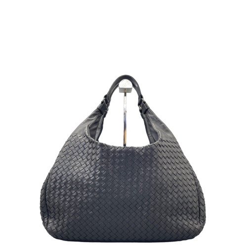 Bottega Veneta Large Campana Hobo Lambskin Intrecciato Nappa Black
