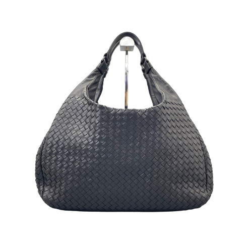 Bottega Veneta Large Campana Hobo Lambskin Intrecciato Nappa Black