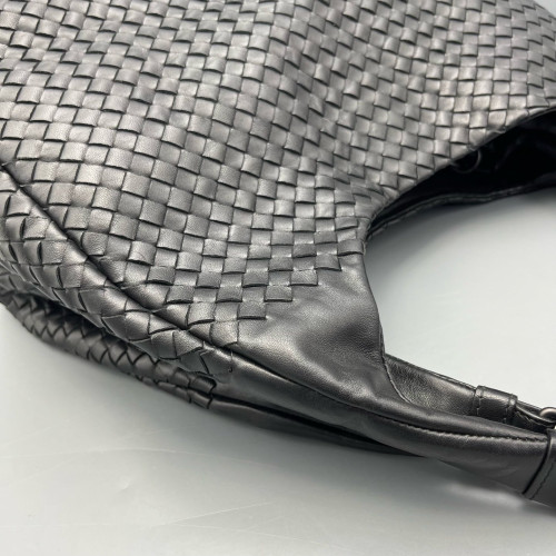 Bottega Veneta Large Campana Hobo Lambskin Intrecciato Nappa Black