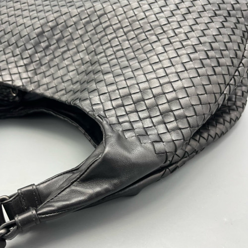 Bottega Veneta Large Campana Hobo Lambskin Intrecciato Nappa Black