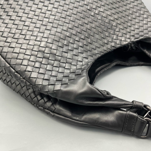 Bottega Veneta Large Campana Hobo Lambskin Intrecciato Nappa Black