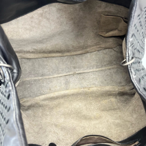Bottega Veneta Large Campana Hobo Lambskin Intrecciato Nappa Black