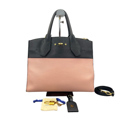 Louis Vuitton City Steamer MM Calfskin Pink Black