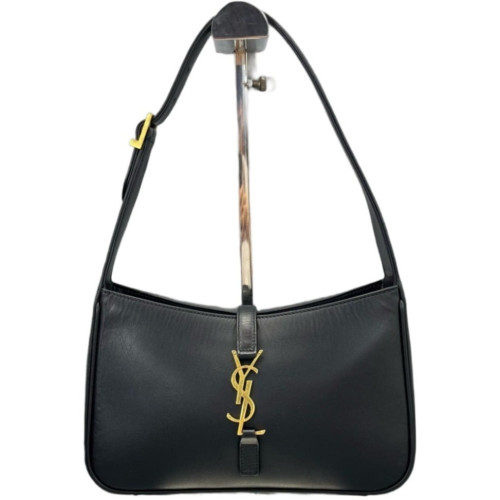 Yves Saint Laurent LE 5 A 7 Hobo Calfskin Black Yves Saint Laurent LE 5 A 7 Hobo Calfskin Black