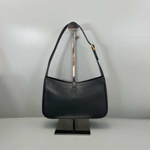 Yves Saint Laurent LE 5 A 7 Hobo Calfskin Black Yves Saint Laurent LE 5 A 7 Hobo Calfskin Black