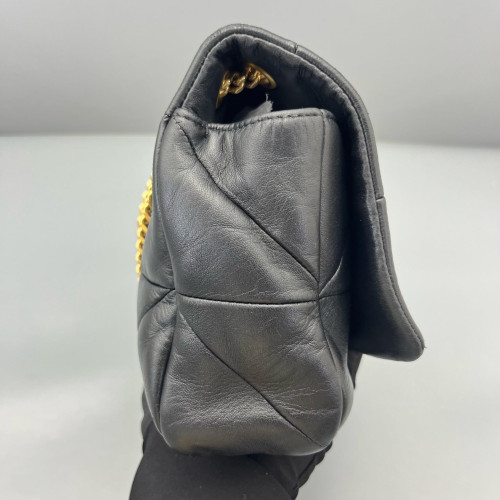 Yves Saint Laurent Shoulder Bag Calfskin Black