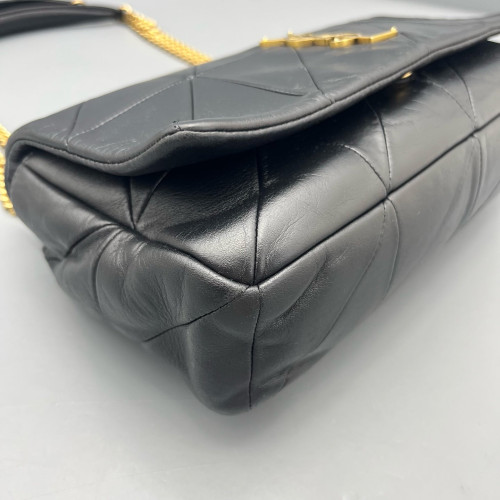 Yves Saint Laurent Shoulder Bag Calfskin Black