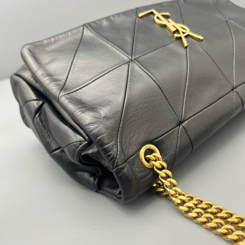 Yves Saint Laurent Shoulder Bag Calfskin Black