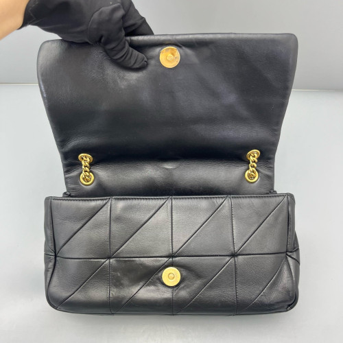 Yves Saint Laurent Shoulder Bag Calfskin Black