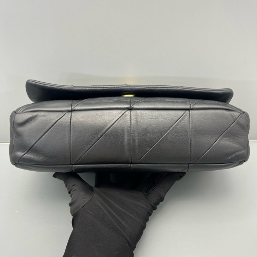Yves Saint Laurent Shoulder Bag Calfskin Black