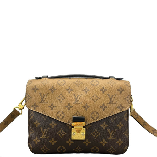 Louis Vuitton Pochette Metis Monogram Dark Brown Light Brown Louis Vuitton Pochette Metis Monogram Dark Brown Light Brown