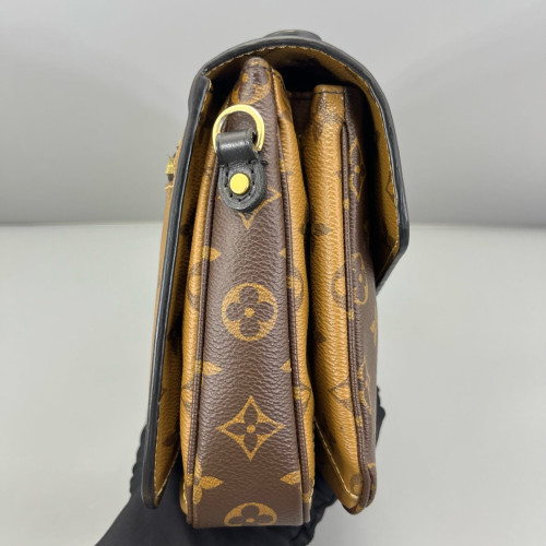 Louis Vuitton Pochette Metis Monogram Dark Brown Light Brown Louis Vuitton Pochette Metis Monogram Dark Brown Light Brown