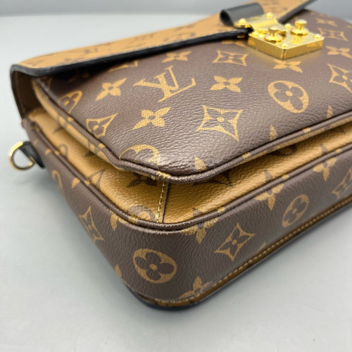 Louis Vuitton Pochette Metis Monogram Dark Brown Light Brown Louis Vuitton Pochette Metis Monogram Dark Brown Light Brown