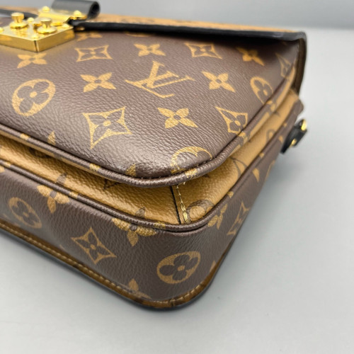Louis Vuitton Pochette Metis Monogram Dark Brown Light Brown Louis Vuitton Pochette Metis Monogram Dark Brown Light Brown