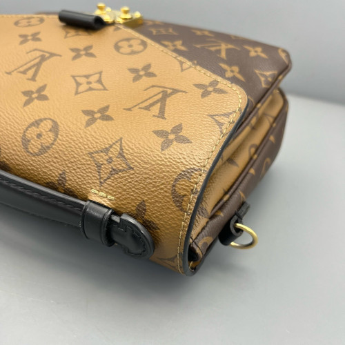 Louis Vuitton Pochette Metis Monogram Dark Brown Light Brown Louis Vuitton Pochette Metis Monogram Dark Brown Light Brown